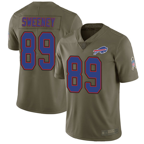 Men Buffalo Bills #89 Tommy Sweeney Limited Olive 2017 Salute to Service NFL Jersey->buffalo bills->NFL Jersey